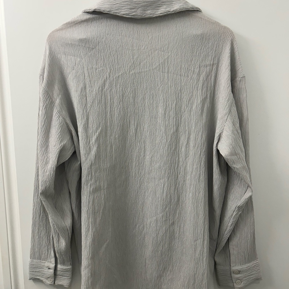 OAK + FORT Women's Gray Button Down Shirt